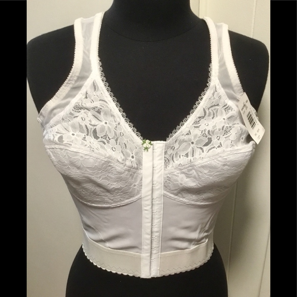 NWT-MAIDENFORM-Bra Midriff Shaper-38C-White